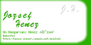jozsef hencz business card